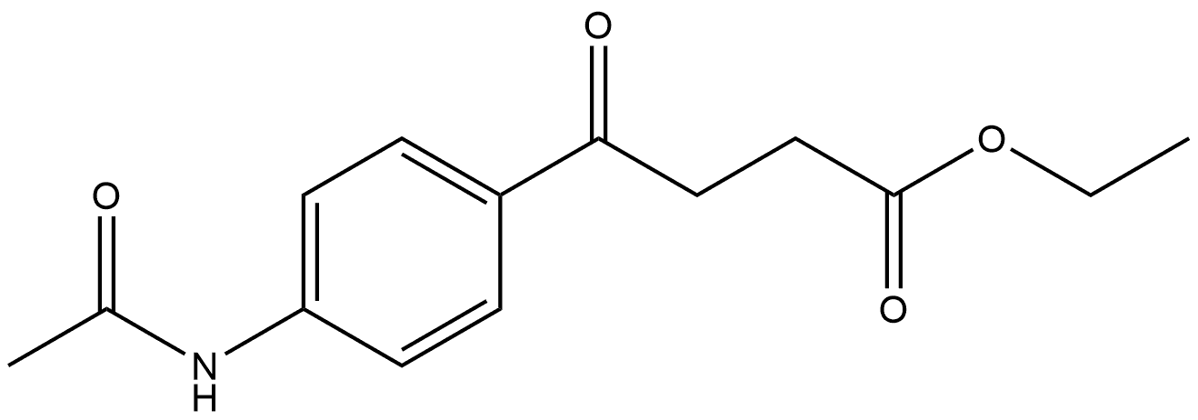 Benzenebutanoic acid, 4-(acetylamino)-γ-oxo-, ethyl ester Structure