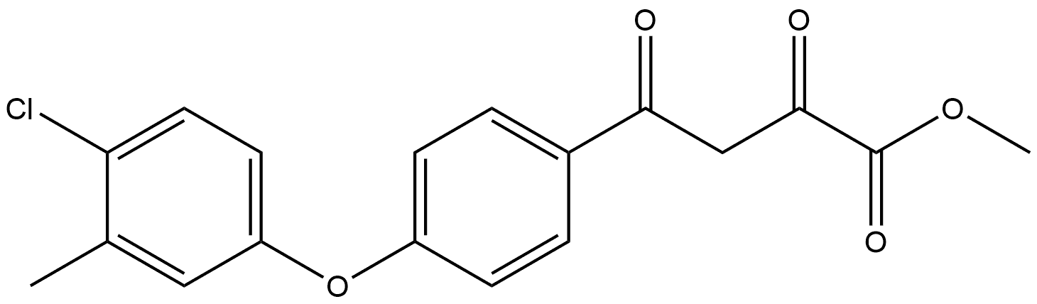 Benzenebutanoic acid, 4-(4-chloro-3-methylphenoxy)-α,γ-dioxo-, methyl ester Structure