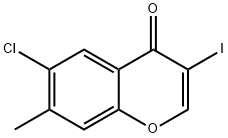 4H-1-Benzopyran-4-one, 6-chloro-3-iodo-7-methyl- Structure