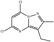 Pyrazolo[1,5-a]pyrimidine, 5,7-dichloro-3-ethyl-2-methyl- Structure