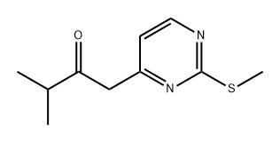 2-Butanone, 3-methyl-1-[2-(methylthio)-4-pyrimidinyl]- Structure