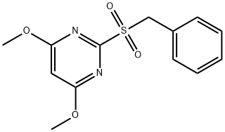 Pyrimidine, 4,6-dimethoxy-2-[(phenylmethyl)sulfonyl]- 구조식 이미지