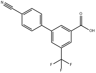 3-(4-Cyanophenyl)-5-trifluoromethylbenzoic acid Structure