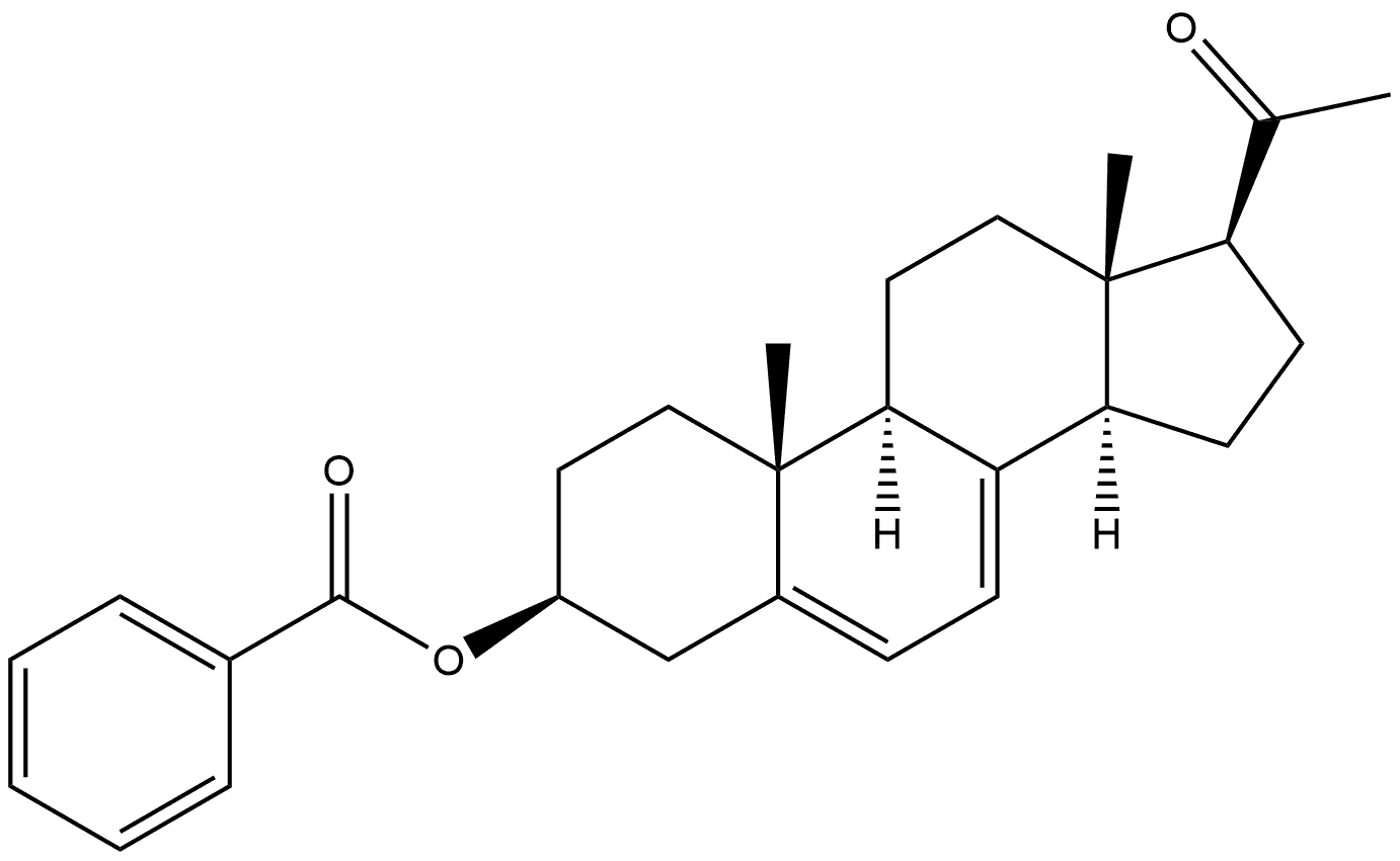 Pregna-5,7-dien-20-one, 3-(benzoyloxy)-, (3β)- 구조식 이미지