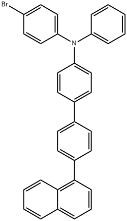 [1,1'-Biphenyl]-4-amine, N-(4-bromophenyl)-4'-(1-naphthalenyl)-N-phenyl- 구조식 이미지