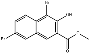 Methyl 4,7-dibromo-3-hydroxy-naphthalene-2-carboxylate 구조식 이미지