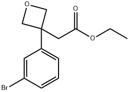 3-Oxetaneacetic acid, 3-(3-bromophenyl)-, ethyl ester Structure