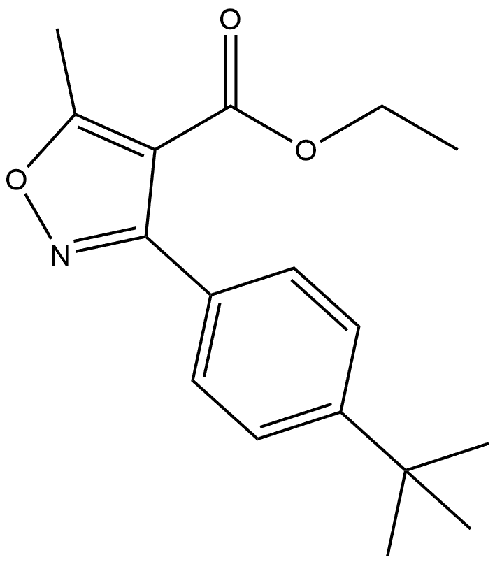 Ethyl 3-[4-(tert-Butyl)phenyl]-5-methylisoxazole-4-carboxylate Structure