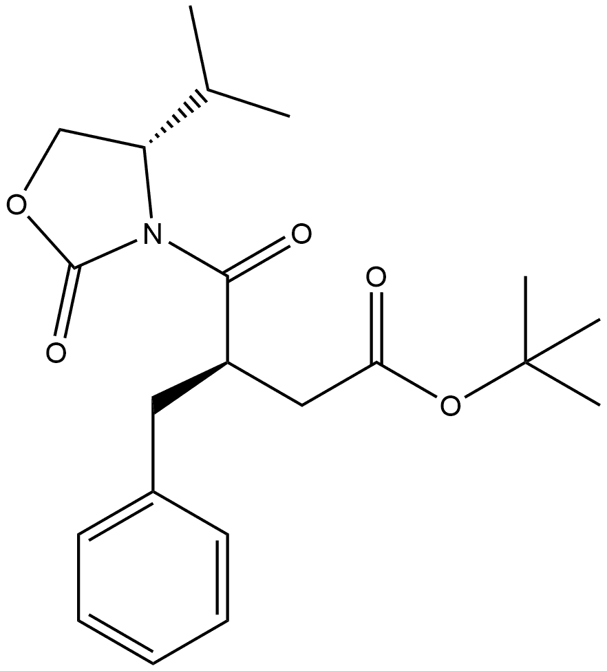 3-Oxazolidinebutanoic acid, 4-(1-methylethyl)-γ,2-dioxo-β-(phenylmethyl)-, 1,1-dimethylethyl ester, [S-(R*,S*)]- (9CI) Structure
