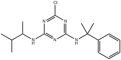1,3,5-Triazine-2,4-diamine, 6-chloro-N2-(1,2-dimethylpropyl)-N4-(1-methyl-1-phenylethyl)- Structure