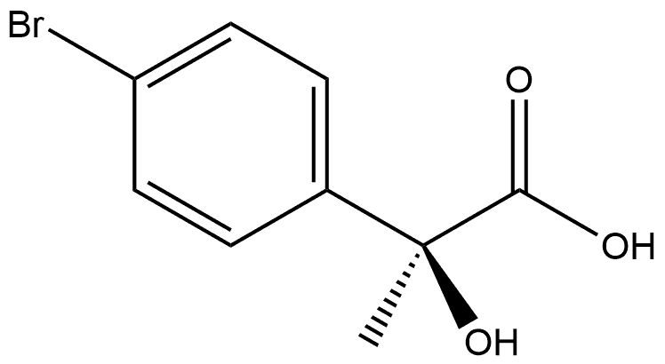 Benzeneacetic acid, 4-bromo-α-hydroxy-α-methyl-, (αS)- Structure