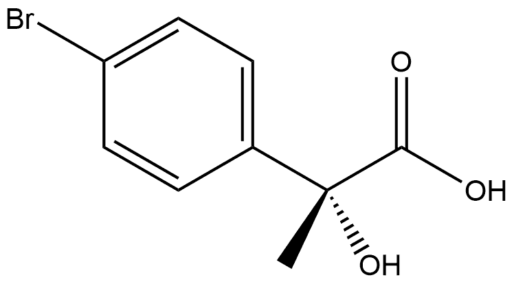 Benzeneacetic acid, 4-bromo-α-hydroxy-α-methyl-, (αR)- Structure