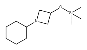 Azetidine, 1-cyclohexyl-3-[(trimethylsilyl)oxy]- Structure