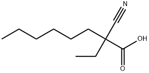 Octanoic acid, 2-cyano-2-ethyl- Structure