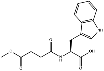 3-(1H-Indol-3-yl)-2-(4-methoxy-4-oxobutanamido)propanoic acid 구조식 이미지