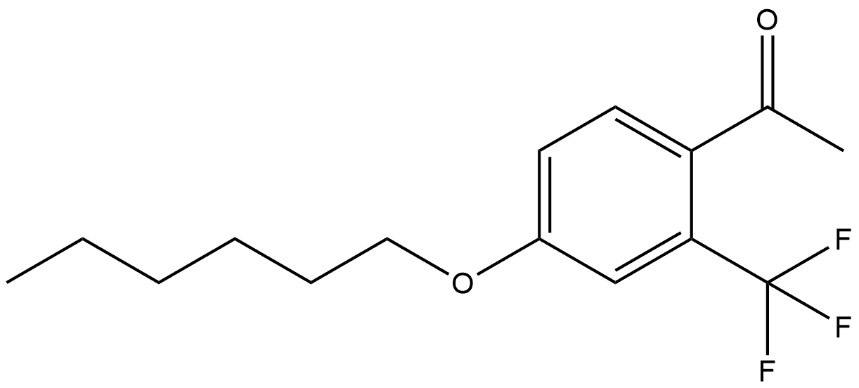 Ethanone, 1-[4-(hexyloxy)-2-(trifluoromethyl)phenyl]- Structure