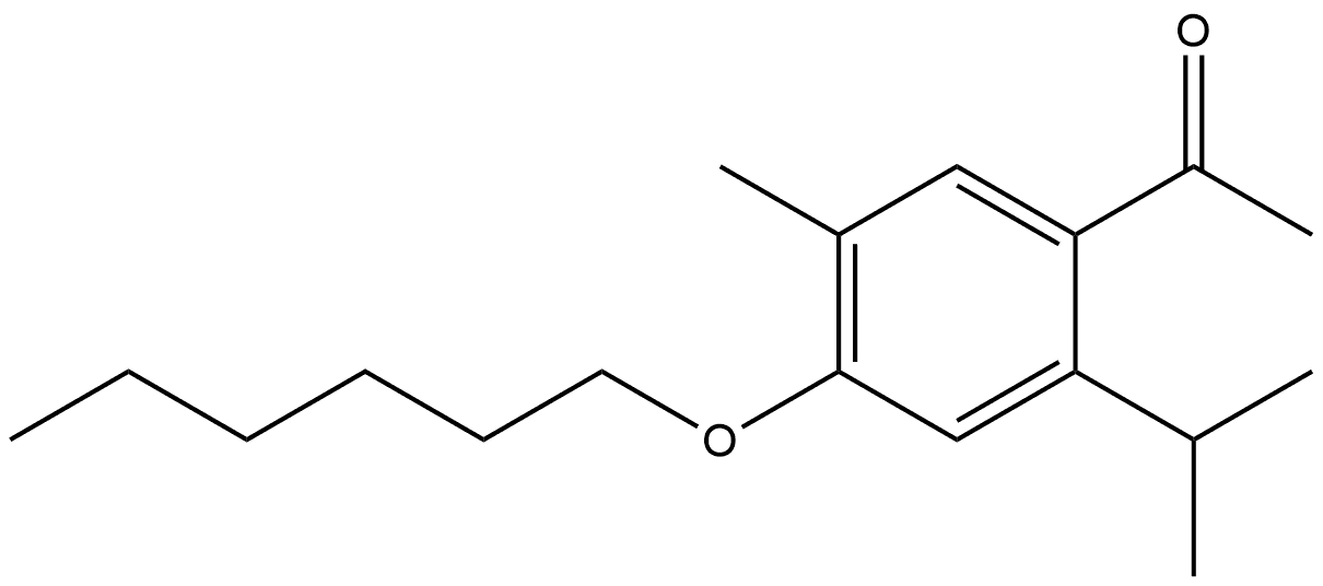 1-[4-(Hexyloxy)-5-methyl-2-(1-methylethyl)phenyl]ethanone Structure