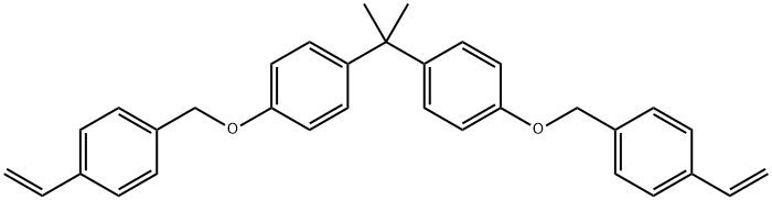 Benzene, 1,1'-(1-methylethylidene)bis[4-[(4-ethenylphenyl)methoxy]- Structure