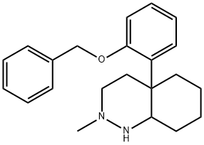 Cinnoline, decahydro-2-methyl-4a-[2-(phenylmethoxy)phenyl]- Structure