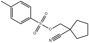 Cyclopentanecarbonitrile, 1-[[[(4-methylphenyl)sulfonyl]oxy]methyl]- Structure