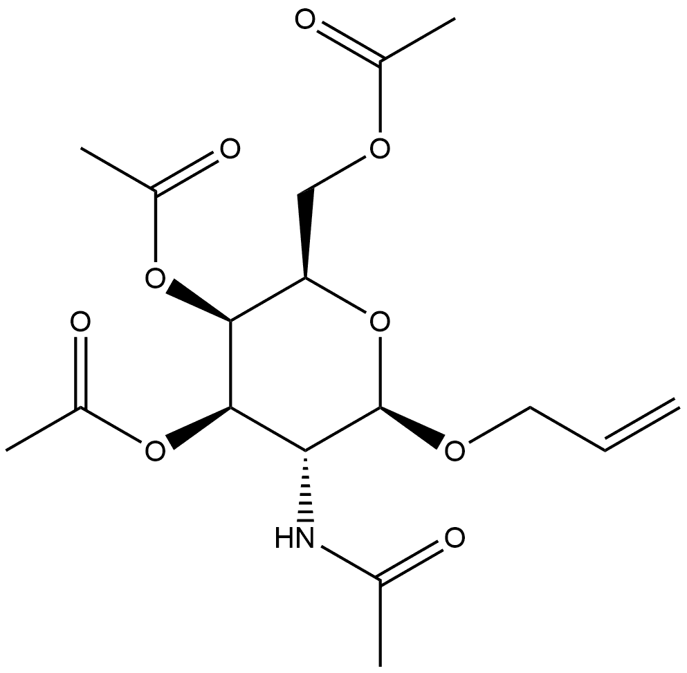 3,?4,?6-?Triacetate 2-?Propen-?1-?yl 2-?(Acetylamino)?-?2-?deoxy-β-?D-?galactopyranoside Structure