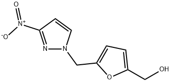 2-Furanmethanol, 5-[(3-nitro-1H-pyrazol-1-yl)methyl]- Structure