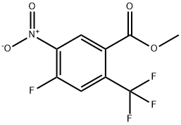 Benzoic acid, 4-fluoro-5-nitro-2-(trifluoromethyl)-, methyl ester Structure