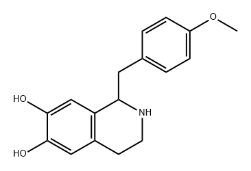 6,7-Isoquinolinediol, 1,2,3,4-tetrahydro-1-[(4-methoxyphenyl)methyl]- Structure