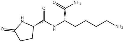 L-Lysinamide, 5-oxo-L-prolyl- (9CI) Structure