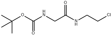 Carbamic acid, N-[2-[(2-chloroethyl)amino]-2-oxoethyl]-, 1,1-dimethylethyl ester Structure