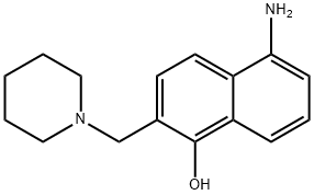 5-Amino-2-(piperidin-1-ylmethyl)naphthalen-1-ol 구조식 이미지