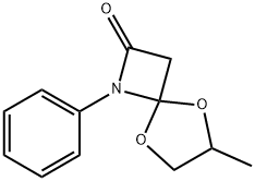 6-Methyl-1-phenyl-5,8-dioxa-1-azaspiro[3.4]octan-2-one 구조식 이미지