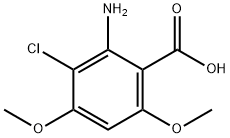 2-amino-3-chloro-4,6-dimethoxybenzoic acid Structure