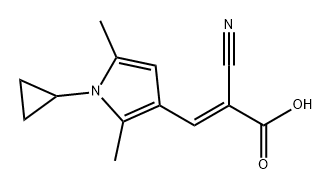 2-Propenoic acid, 2-cyano-3-(1-cyclopropyl-2,5-dimethyl-1H-pyrrol-3-yl)-, (2E)- Structure