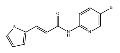 2-Propenamide, N-(5-bromo-2-pyridinyl)-3-(2-thienyl)-, (2E)- Structure