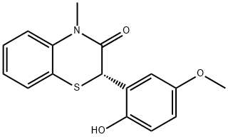 2H-1,4-Benzothiazin-3(4H)-one, 2-(2-hydroxy-5-methoxyphenyl)-4-methyl-, (S)- (9CI) Structure