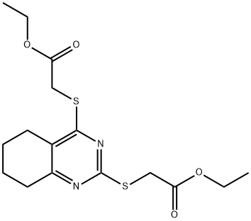 Diethyl 2,2''-((5,6,7,8-tetrahydroquinazoline-2,4-diyl)bis(sulfanediyl))diacetate 구조식 이미지