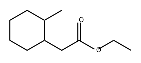 Cyclohexaneacetic acid, 2-methyl-, ethyl ester 구조식 이미지