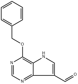 5H-Pyrrolo[3,2-d]pyrimidine-7-carboxaldehyde, 4-(phenylmethoxy)- 구조식 이미지