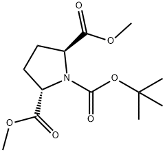 1,2,5-Pyrrolidinetricarboxylic acid, 1-(1,1-dimethylethyl) 2,5-dimethyl ester, trans- (9CI) 구조식 이미지