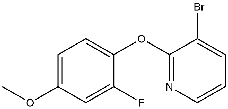 Pyridine, 3-bromo-2-(2-fluoro-4-methoxyphenoxy)- Structure