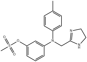 Phenol, 3-[[(4,5-dihydro-1H-imidazol-2-yl)methyl](4-methylphenyl)amino]-, 1-methanesulfonate 구조식 이미지