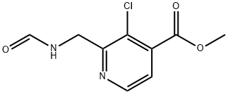 4-Pyridinecarboxylic acid, 3-chloro-2-[(formylamino)methyl]-, methyl ester 구조식 이미지