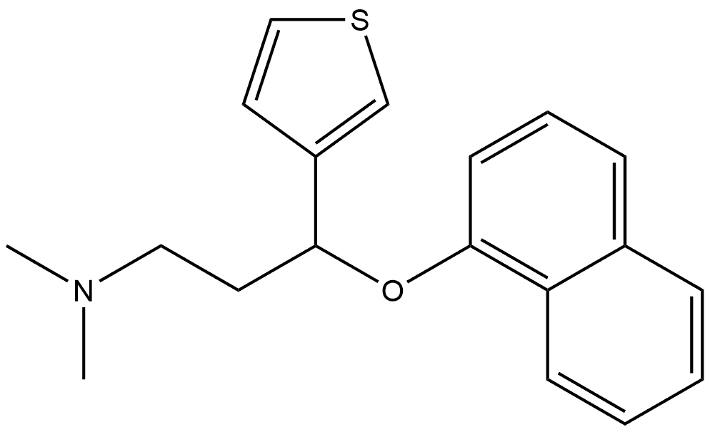 3-Thiophenepropanamine, N,N-dimethyl-γ-(1-naphthalenyloxy)- Structure