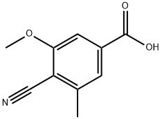 Benzoic acid, 4-cyano-3-methoxy-5-methyl- Structure