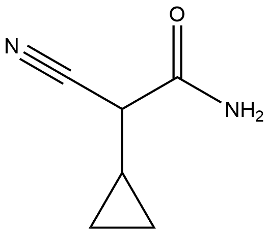 Cyclopropaneacetamide, α-cyano- Structure