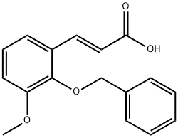 2-Propenoic acid, 3-[3-methoxy-2-(phenylmethoxy)phenyl]-, (2E)- Structure