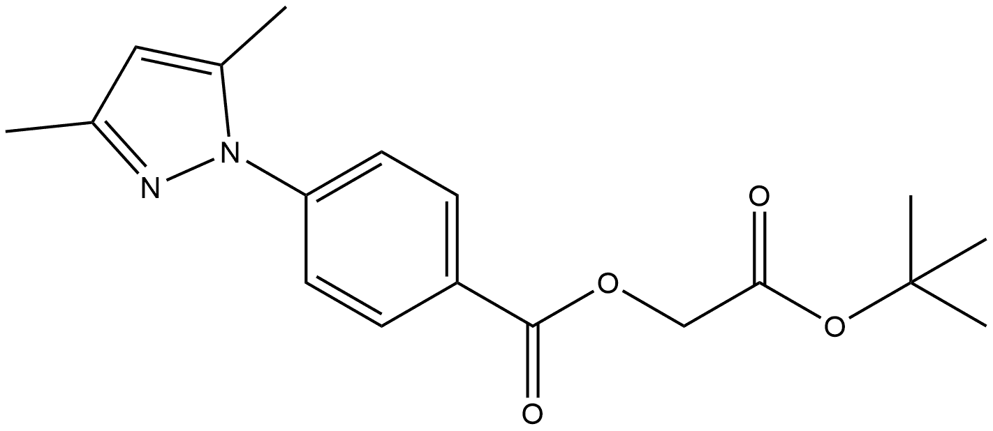 2-(1,1-Dimethylethoxy)-2-oxoethyl 4-(3,5-dimethyl-1H-pyrazol-1-yl)benzoate Structure