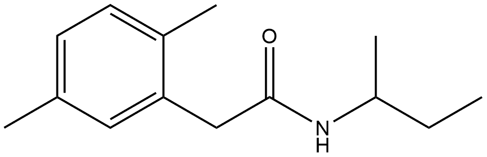 2,5-Dimethyl-N-(1-methylpropyl)benzeneacetamide Structure