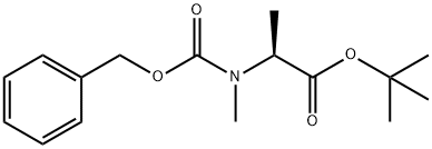 L-Alanine, N-methyl-N-[(phenylmethoxy)carbonyl]-, 1,1-dimethylethyl ester 구조식 이미지